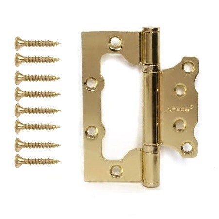 Петля Апекс 100х75-B2-G БЕЗ врезки 2подшипника (золото)  \2 (10/100)