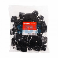 REXANT сет. вилка-переходник (адаптер) 10А ITEC черный (ABS-пластик) цена за шт (ГУ 50!) 11-1067