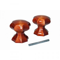 Ручка-кнопка дверная дерево граненая Орегон Й-Ола инд. уп. (24)