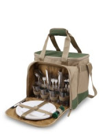 Набор д/пикника Арктика 4100-4 13л + набор посуды на 4-х, зелёный