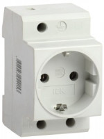 IEK розетка на DIN-рейку, земля, 16А РАр10-3-ОП MRD10-16