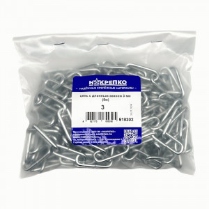 Цепь с длинным звеном 3мм (5 м) в пакете 1/1 НАКРЕПКО 518302