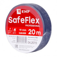 EKF SafeFlex Изолента ПВХ 19/20 синяя 0.15х19 мм, 20 м plc-iz-sf-s