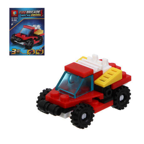 ИГРОЛЕНД Конструктор "Пожарная бригада" 8 в 1, 8х3,5х11 см, ABS