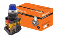 TDM ABLFP-22 кнопка управления син. d22мм неон/230В 1з+1р (10!) SQ0704-0007