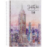 Скетчбук А5 (альбом),7БЦ,ламинация, блок 80-100 г/м2, спираль, в ассортименте