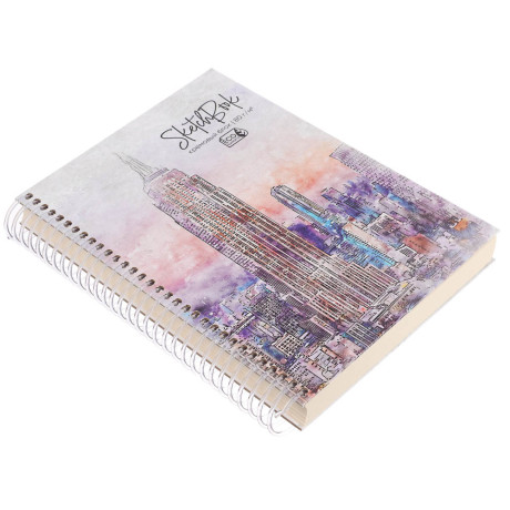 Скетчбук А5 (альбом),7БЦ,ламинация, блок 80-100 г/м2, спираль, в ассортименте