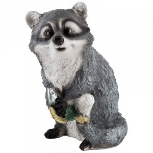 Фигурка садовая Енот с рыбой H-35см 169350