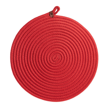 BY COLLECTION Карибы Подставка декоративная, d33см, 100% полиэстер, коралловый