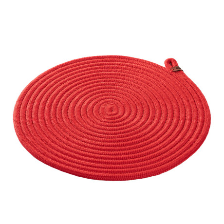 BY COLLECTION Карибы Подставка декоративная, d33см, 100% полиэстер, коралловый