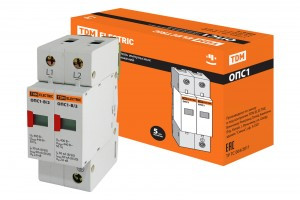 TDM ОПС1-B разрядник 2P In=30kA Un=400B Im=60kA SQ0201-0002