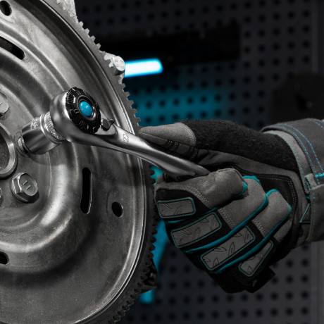 Набор торцевых головок, трещотка 120 зубьев, 3/8", CrV, 12 предметов Gross