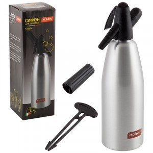 Сифон ALLEGRIA д/газ.воды, 1л, алюминий, пластик 5933 Mallony