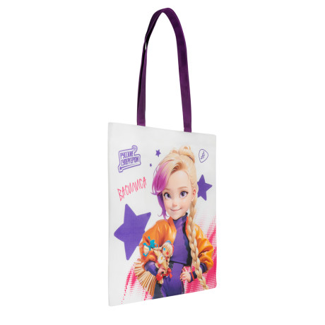 BY Русские Супергерои Сумка-шоппер, 38x42см, ручки 58 см, ПЭ под ткань, "Василиса джуниор"