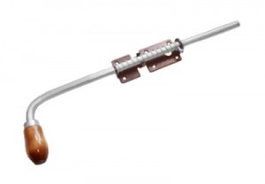 Засов Домарт с пружиной 500мм медь антик d-16мм5)