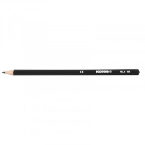 Карандаш чернографитный  трехгранный HB без ластика 92301 Kores 479020