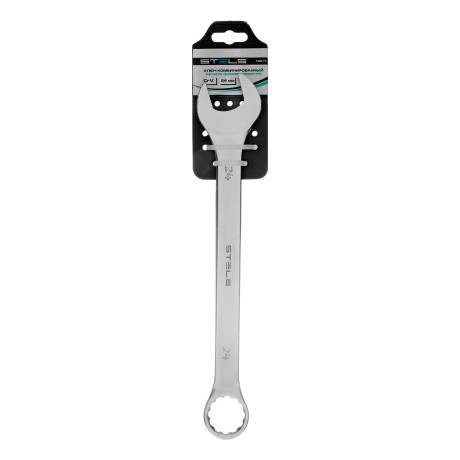 Ключ комбинированный, 24 мм, CrV, матовый хром Stels