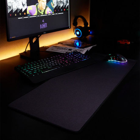 BY Игровой коврик "Speed" 800х300х4мм, прорезиненный с нейлоновым покрытием, чёрный