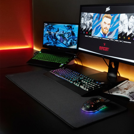 BY Игровой коврик "Speed" 800х300х4мм, прорезиненный с нейлоновым покрытием, чёрный