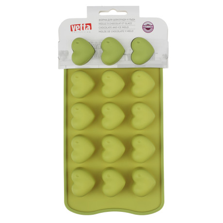 VETTA Форма силиконовая для шоколада и льда 15 ячеек, 21x10x1,6см "Конфета", 3 цвета