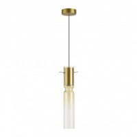 ODEON LIGHT 5058/5LA PENDANT ODL24 323 зол./янтарный/мет/стекло Подвес LED 5W 3000K SCROW 89