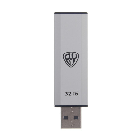Флеш-карта USB2.0 BY 32Гб выдвижная Silverslide, блистер, алюминий, пластик, серебристый