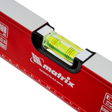 Уровень алюминиевый, фрезерованный, 3 глазка, 400 мм Matrix