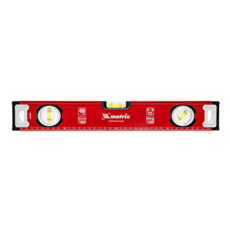 Уровень алюминиевый, фрезерованный, 3 глазка, 400 мм Matrix