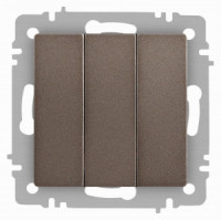 ЭРА Intro Accent мех. выкл. СУ 3 кл. 10А 250В, бронза 6-106-08