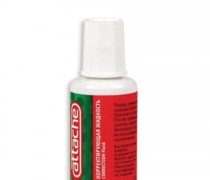 Корректирующая жидкость Attache 20мл на быстросохнущей осн, кисточка 66134 Арт.10017