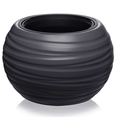 Кашпо Луна D435 9/36л графит 633 х4