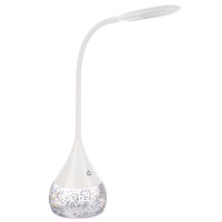 Светильник переносной настольный BY Глиттер,16LED,5Вт,300Лм,RGB,USB-C 5В,каб.1м, дим., пластик,белый