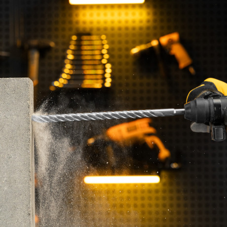 Бур по бетону, цельная крестовая пластина, 14x315 мм, SDS PLUS Denzel