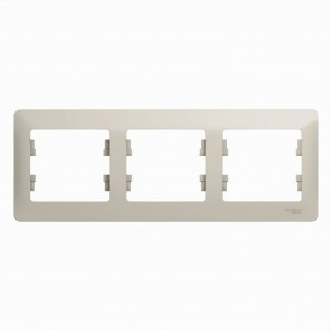 Systeme Electric GLOSSA рамка СУ 3 мест. молоч. (горизонт.) GSL000903 (5!)