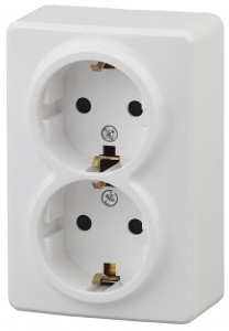 ЭРА Эксперт роз. ОУ 2 мест. 16А бел. (земля) 2х2P+E Schuko 11-2205-01 (1/12/120)
