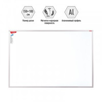 Доска магнитно-маркерная Berlingo &quot;Premium&quot;, 100*150см, алюминиевая рамка, полочка Арт.264141