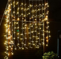 Гирлянда-занавес св/д 1.5х1.5м 100LED провод прозрачный, ULD-C1515-100/DTA WARM WHITE IP20 Uniel