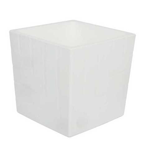 Горшок "Квадро" 3,3л Белый с вкладкой КB16-10 Ливингрин х8