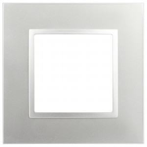 ЭРА Elegance Classic рамка пластик СУ 1 мест., алюминий 14-5011-03  60573