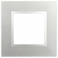 ЭРА Elegance Classic рамка пластик СУ 1 мест., алюминий 14-5011-03  60573