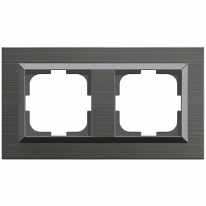 OVIVO Рамка СУ 2 мест. QUANTUM, серый магнит, 405-310000-226