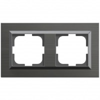 OVIVO Рамка СУ 2 мест. QUANTUM, серый магнит, 405-310000-226