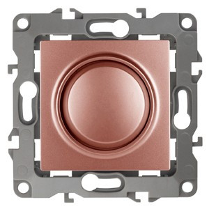 ЭРА 12 мех. диммера поворотно-нажимной, СУ 1 мест. 400Вт, медь, автоклеммы 12-4101-14 4757