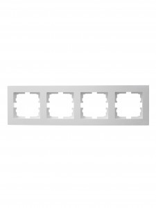 Lezard VESNA рамка СУ 4 мест. (горизонт) белая 742-0200-149