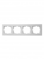 Lezard VESNA рамка СУ 4 мест. (горизонт) белая 742-0200-149