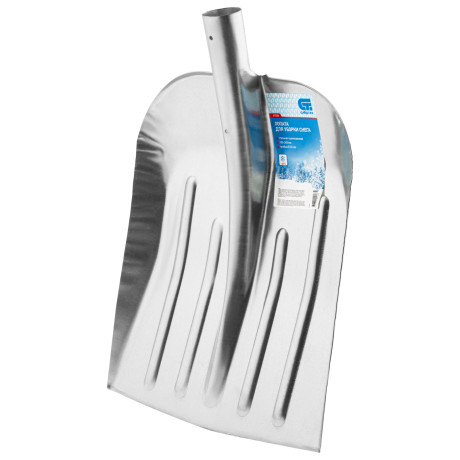 Лопата для уборки снега стальная оцинкованная, 330 х 365 мм, без черенка, Сибртех