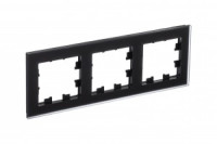 Systeme Electric AtlasDesign Nature рамка СУ 3 мест. матовое стекло черный ATN331003