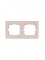 Lezard KARINA рамка 2 мест. (горизонт.) б/вст крем (ABS) 707-0300-147