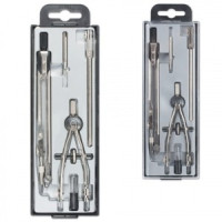 Готовальня 5предм. (циркуль, кронциркуль, игольн. вставка, удлинит)  пласт. пенал, НЧ5-70-50  210419