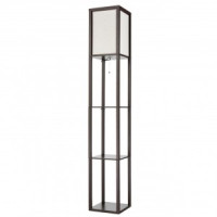 LUMION 8090/1F COMFI LN25 кофейный/бел., дерево/текстиль Торшер Е27 60W 220V PRACTIC